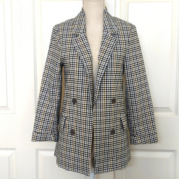 Love Tree Jackets & Blazers - Love Tree Black Plaid Blazer